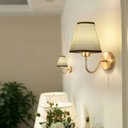 Ver imagem 5 de Arandela Parede Tecido Americano Lâmpada de Parede Pano Abajur Luzes Led Arandelas Quarto Lâmpada Ca