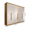 Guarda-roupa Casal Madalena 6 Portas 6 Gavetas 100% Mdf - Panorama Móveis - 5
