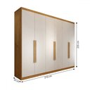 Ver imagem 5 de Guarda-roupa Casal Madalena 6 Portas 6 Gavetas 100% Mdf - Panorama Móveis