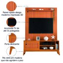 Ver imagem 4 de Rack Bancada Aruba com Painel para Tv até 55 Polegadas 1,35m Egeo Cedro Ripado Impressão 3d Edn