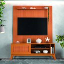 Ver imagem 2 de Rack Bancada Aruba com Painel para Tv até 55 Polegadas 1,35m Egeo Cedro Ripado Impressão 3d Edn