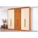 Ver imagem 1 de Guarda Roupa Casal 6 Portas 2 Ripados e 8 Gavetas Grécia Cinamomo/off White - Conquista