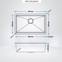 Ver imagem 3 de Kit Cuba Gourmet 65x40 e Válvula e Escorredor e Tampa Arell