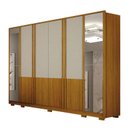 Ver imagem 3 de Guarda Roupa Casal Urban 6 Portas com Espelho Off White com Cômoda San Marino 8 Gavetas Cinamomo – L