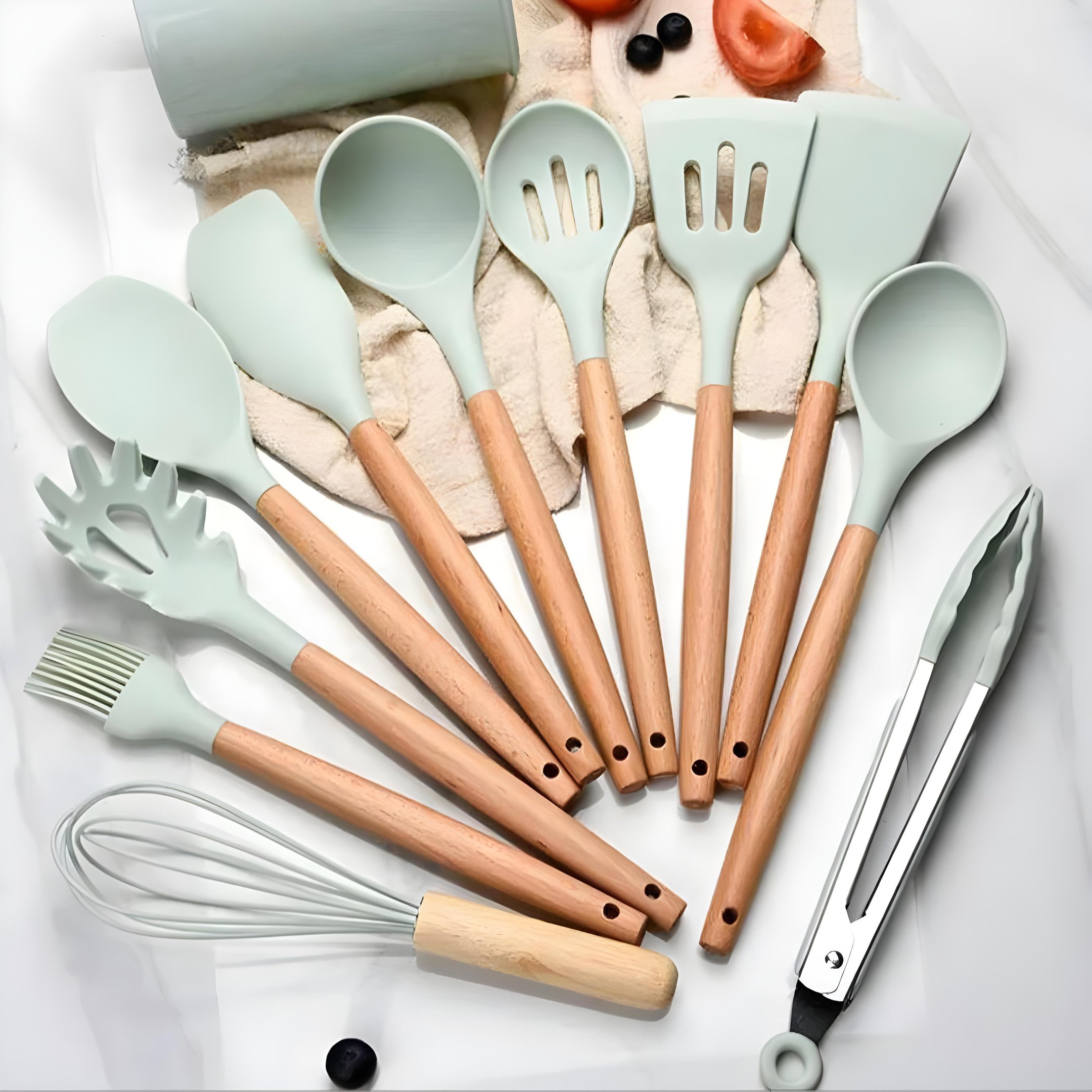 Kit Talheres Silicone para Cozinha Conjunto com 12 Peças Livre Bpa - 2