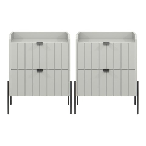 2 Mesas de Cabeceira Vênus Mdf 45cm