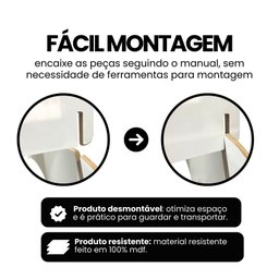 Mesinha Infantil Didática para Criança Educativa Desenho - Preto - 3