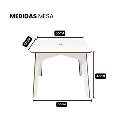 Mesinha Infantil Didática para Criança Educativa Desenho - Preto - 2