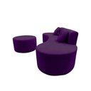 Ver imagem 7 de Sofá Modular Orgânico Monterrey 260cm + Puff Veludo Roxo