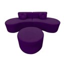 Ver imagem 3 de Sofá Modular Orgânico Monterrey 260cm + Puff Veludo Roxo