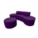 Ver imagem 4 de Sofá Modular Orgânico Monterrey 260cm + Puff Veludo Roxo