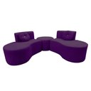 Ver imagem 5 de Sofá Modular Orgânico Monterrey 260cm + Puff Veludo Roxo