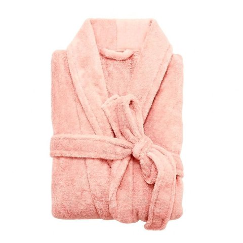 Roupão de Banho Feminino P Microfibra Camesa Rosa