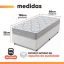 Ver imagem 3 de Cama Box com Colchão Solteiro Edén Double Face Espuma D33 Cinza Herval
