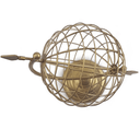Ver imagem 5 de Globo Giratório Modelo Flecha Enfeite de Mesa em Metal Dourado 26x18 Cm