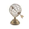 Globo Giratório Modelo Flecha Enfeite de Mesa em Metal Dourado 26x18 Cm - 4