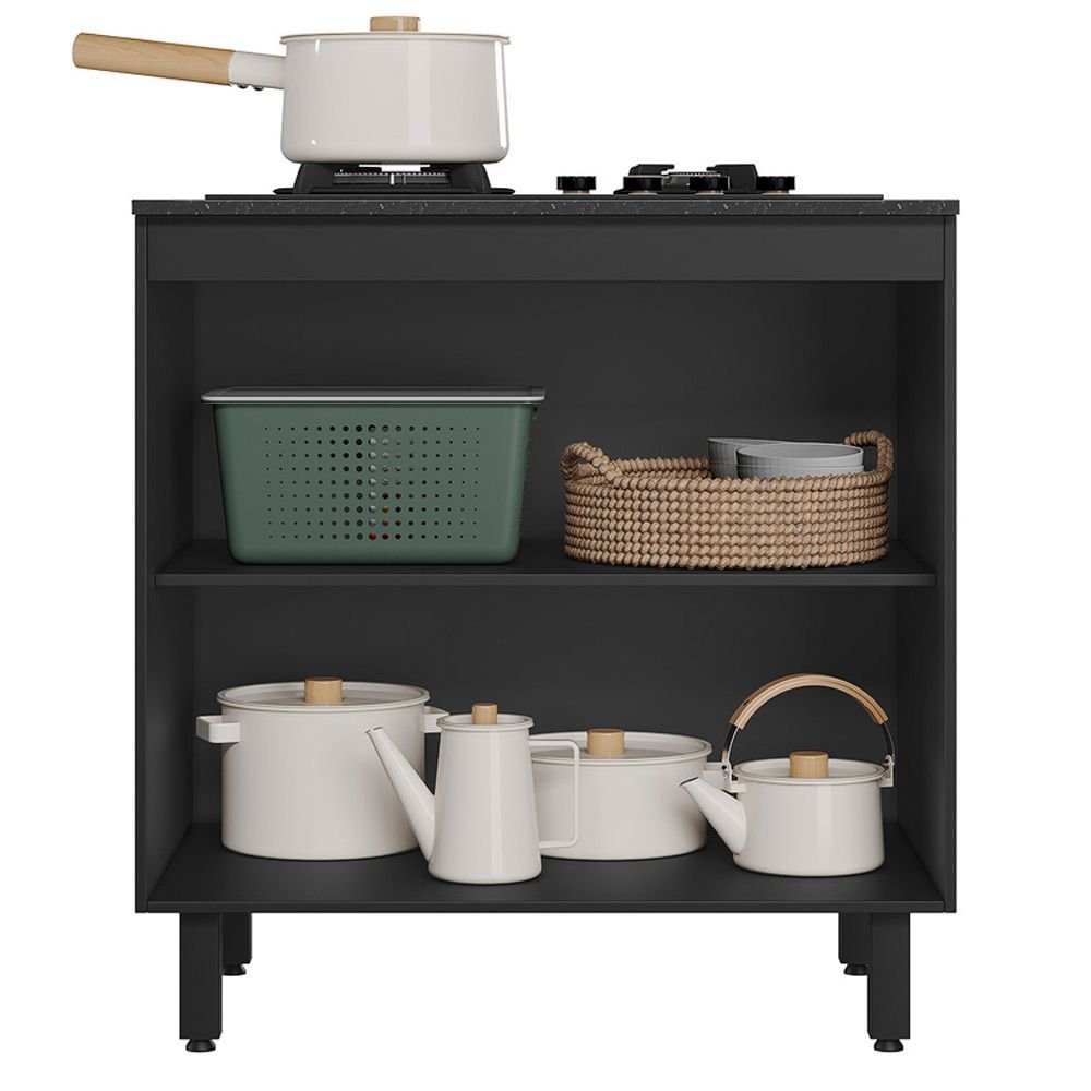 Ver imagem 4 de Balcao de Cozinha para Cooktop 80 Cm Chef Preto Nc1 - Ehd