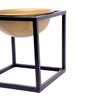 Cachepot de Metal Dourado e Preto 18,5x18,5x18,5 Cm - D'rossi - 4