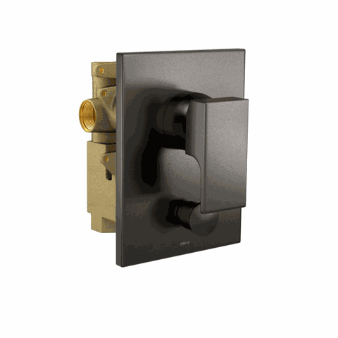 Monocomando 4 Vias Chuveiro C/desviador P/banheira Unic Dark Antrecite Deca Metais