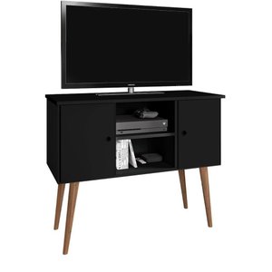 Rack / Mesinha / Estante para Tv com Pés Palito Viena: Preto