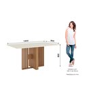 Ver imagem 2 de Mesa de Jantar Dinah 06 Lugares Canto Reto com Vidro Sc150 Nature Off White - Henn