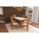 Ver imagem 2 de Conjunto de Mesa Indékes Evora Lisboa 150cm com 6 Cadeiras - Freijó/Off White