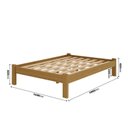 Ver imagem 3 de Cama de Casal Turca de Madeira Maciça Reforçada Nogueira Nemargi