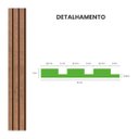 Ver imagem 5 de Painel Ripado Eva Laminado Autocolante 10cm Urban Bronze | Valor do Metro