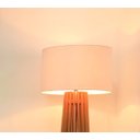 Ver imagem 2 de Luminária de Chão Ripada Premium Cúpula Tecido Cru