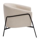 Ver imagem 7 de Poltrona Decorativa Maitê Base Aço Preto Bouclé Off White - Nexta Casa