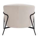 Ver mais imagens de Poltrona Decorativa Maitê Base Aço Preto Bouclé Off White - Nexta Casa