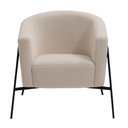 Ver imagem 6 de Poltrona Decorativa Maitê Base Aço Preto Bouclé Off White - Nexta Casa
