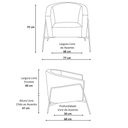 Ver imagem 4 de Poltrona Decorativa Maitê Base Aço Preto Bouclé Off White - Nexta Casa