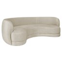 Ver imagem 1 de Sofá Curvo 3 Lugares Sala de Estar Recepção Noruega 180cm Linho - Doce Sonho Móveis Sala de Estar,ha