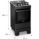 Ver imagem 2 de Fogão Esmaltec Ideal Top 4 Bocas 50l Bivolt Preto Inox Acendimento Automático