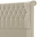 Ver imagem 6 de Cabeceira Cama Box King 195cm Estofada Meora P05 Veludo Bege - Lyam Decor