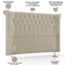 Ver imagem 4 de Cabeceira Cama Box King 195cm Estofada Meora P05 Veludo Bege - Lyam Decor