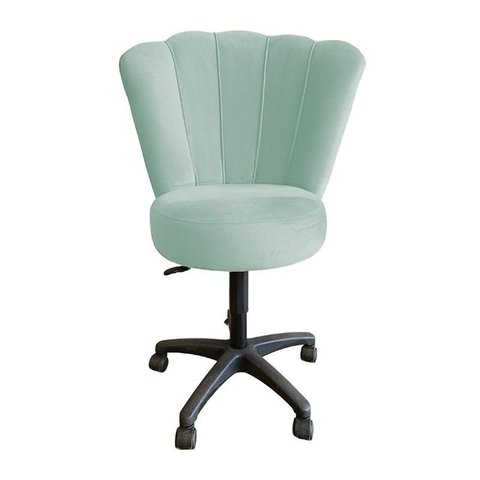 Cadeira Mocho para Estética Escritório Veludo Acqua - Lm Decor