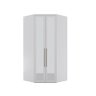 Guarda Roupa Quality Canto Closet - Branco Fosco - 2 Portas com Espelho Mobihome Armario Quality Can - 1