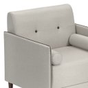 Ver imagem 2 de Poltrona Sala de Estar Eloah Linho Gelo 2 Almofada Solta Pés Palito