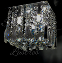 Ver imagem 3 de Lustre de Cristal Cascata K9 Base Inox para Sala de Estar:20cm