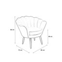 Ver imagem 4 de Kit Namoradeira + 2 Poltronas Decorativa Pétala Suede Verde Pés Madeira Ms Decor