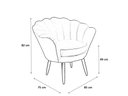 Ver imagem 4 de Kit Namoradeira + 2 Poltronas Decorativa Pétala Suede Verde Pés Madeira Ms Decor