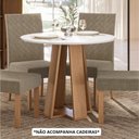 Ver imagem 2 de Mesa de Jantar Estilo Redonda 90cm – Mdf/mdp, Tampo Laqueado – Sonetto