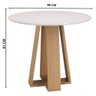 Mesa de Jantar Estilo Redonda 90cm – Mdf/mdp, Tampo Laqueado – Sonetto - 4