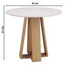 Ver imagem 4 de Mesa de Jantar Estilo Redonda 90cm – Mdf/mdp, Tampo Laqueado – Sonetto