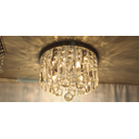 Ver imagem 2 de Lustre Plafon Redondo Orvalho Cristal Retângulos 40 cm