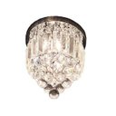 Ver imagem 1 de Lustre Plafon Redondo Orvalho Cristal Retângulos 40 cm