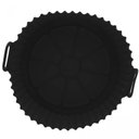 Ver imagem 4 de Forma Redonda de Silicone Preta Air Fryer Preta Lyor com Alça Antiaderente Reutilizável