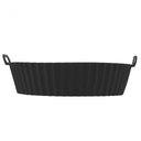 Ver imagem 3 de Forma Redonda de Silicone Preta Air Fryer Preta Lyor com Alça Antiaderente Reutilizável